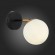 SLE220401-01 Светильник настенный Черный, Латунь/Белый E27 1*60W FORLI