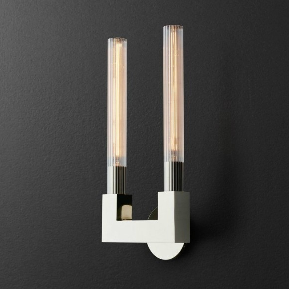 Бра Rh Cannelle Wall Lamp Double Sconces Chrome By Imperiumloft