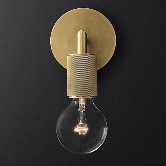Бра Rh Utilitaire Single Sconce Brass By Imperiumloft