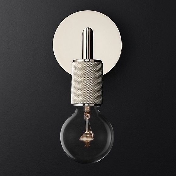 Бра Rh Utilitaire Single Sconce Silver By Imperiumloft