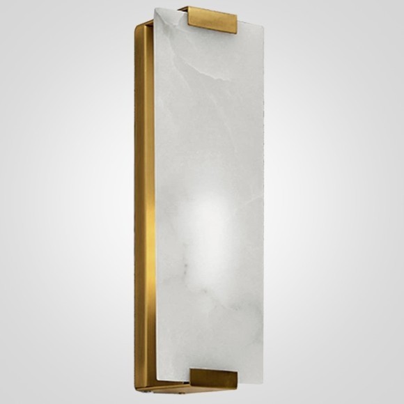 Бра Marble Rectangle Wall Lamp Brass By Imperiumloft