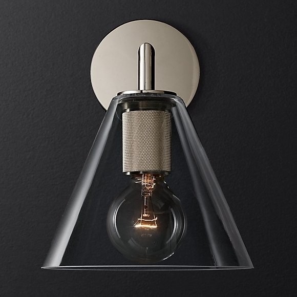 Бра Rh Utilitaire Funnel Shade Single Sconce Silver By Imperiumloft
