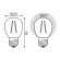 105802213 Лампа Gauss Filament Шар 13W 1150lm 4100К Е27 LED 1/10/50