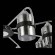 *SLE102002-08 Светильник потолочный Черный, Хром/Дымчатый E27 8*40W